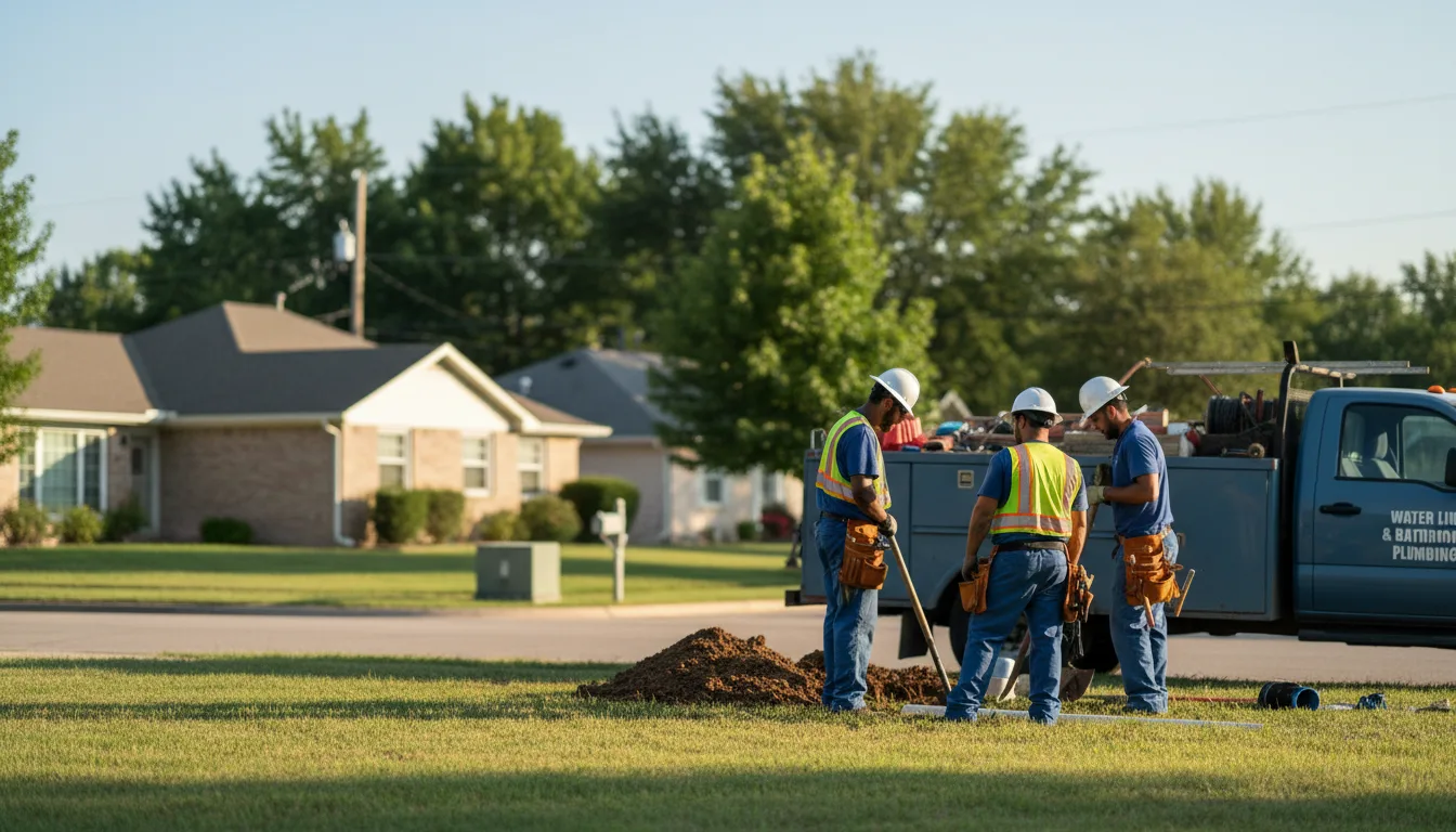 Residential water line and bathroom plumbing service in Newton, MS